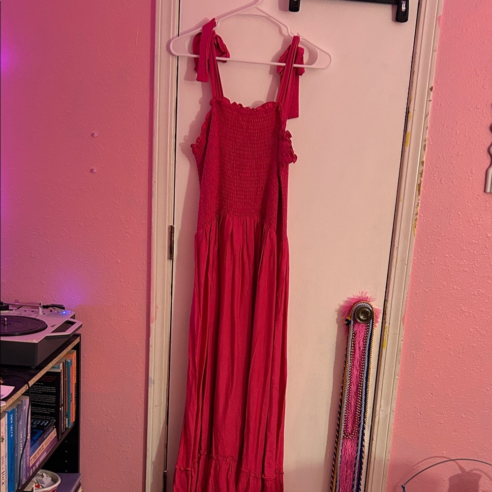 Vibrant Pink Sleeveless Dress
